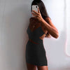 Women Beachwear Sexy Slim Halter Neck Strap Hip Skirt Dress