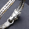 925 Sterling Silver Handmade Faucet Woven Bracelet Thick Type