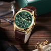 Quartz Watch High-end Business Waterproof Watch Genuine Leather Men's Waterproof Watch