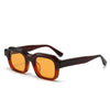 Thick Acetate Frame Sunglasses Gradient Color Stitching Sunglasses