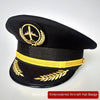 Large Brim Aviation Visor Cap Pilot Hat