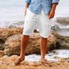 Men's Casual Vacation Beach Hawaiian Cotton Linen Multi-pocket Workwear Shorts