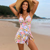 Twist Package Cross Skirt One-piece Swimsuit