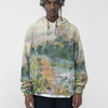 Impressionist Landscape Oil Painting Retro Printed Drawstring Hoodie