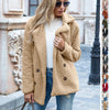 Loose Lapel Fluffy Coat Winter Button Jacket Cardigan Outwear For Women Clothing