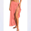 Women's Sarong Pleated Lace-up Swimsuit Blouse Skirt