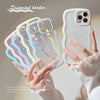 Wave Border Mobile Phone Case Solid Color Simple Candy Color