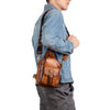 Vintage Leather Men's Chest Bag Messenger