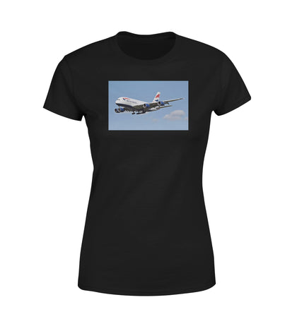 Landing British Airways A380 Designed Women T-Shirts