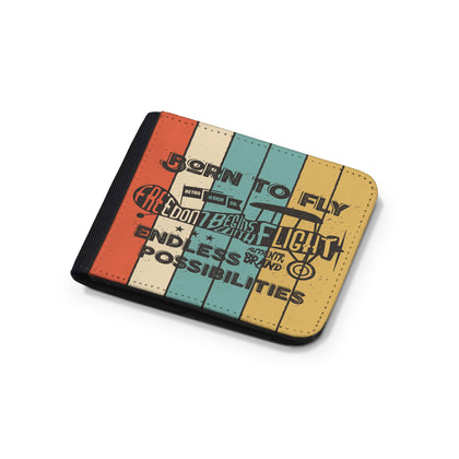 Colourful Born To Fly Designed Wallets