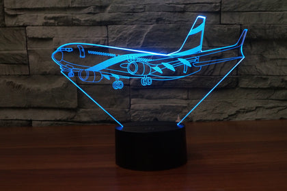 Landing Boeing 737 Designed 3D Lamp