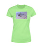 Fighting Falcon F35 Captured in the Air Designed Women T-Shirts