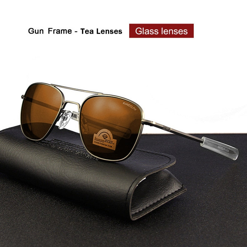 Buy Randolph Intruder Rectangular Classic Aviator Sunglasses for Men  Non-Polarized 100% UV at Amazon.in