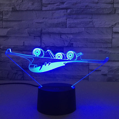 Futuristic Airplane Designed 3D Lamp