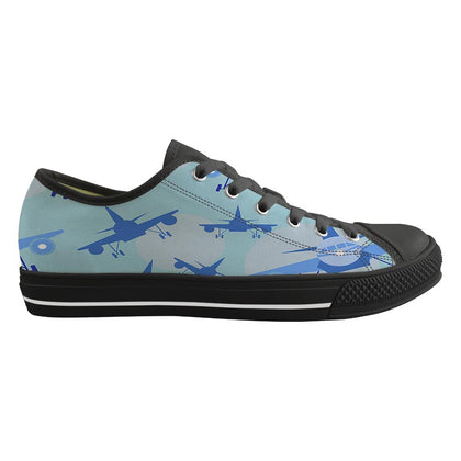 Super Funny Airplanes Designed Canvas Shoes (Men)