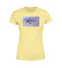 Fighting Falcon F35 Captured in the Air Designed Women T-Shirts