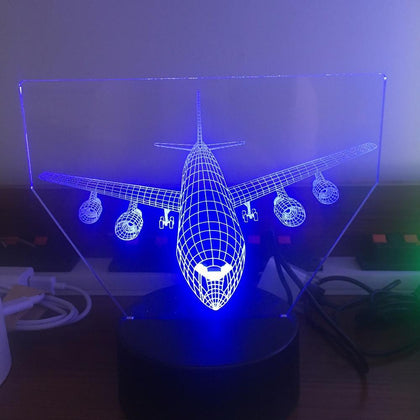 Face to Face with 4 Engine Aircraft Designed 3D Lamp