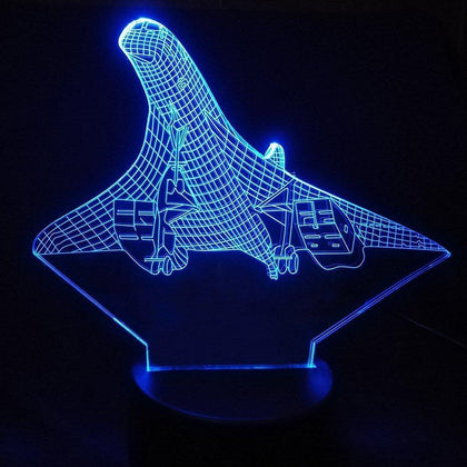 Departing Mighty Concorde Designed 3D Lamp